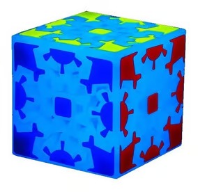 MoHuan 3x3 Gear Cube V1 Luminoso brilla en la oscuridad azul